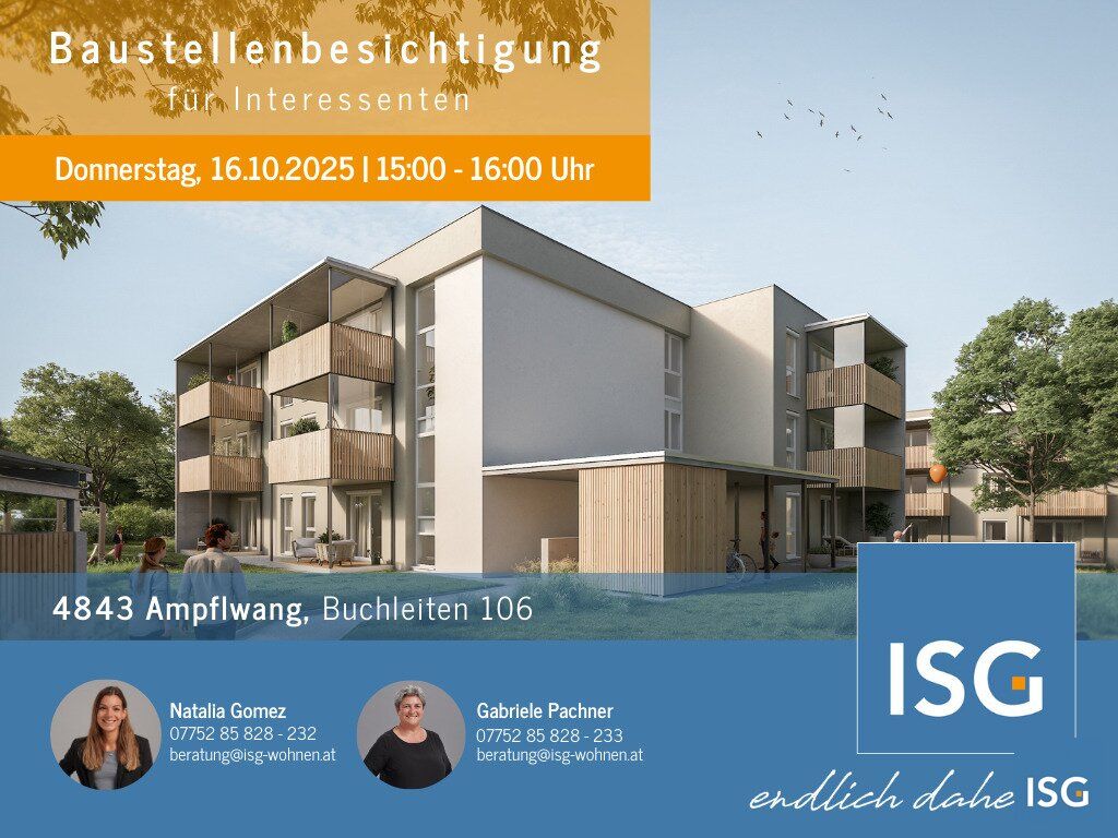 NEUBAU - Erstbezug: 2-Zimmer Wohnung im 1. OG mit Carport, Top 8, Miete mit Kaufoption!