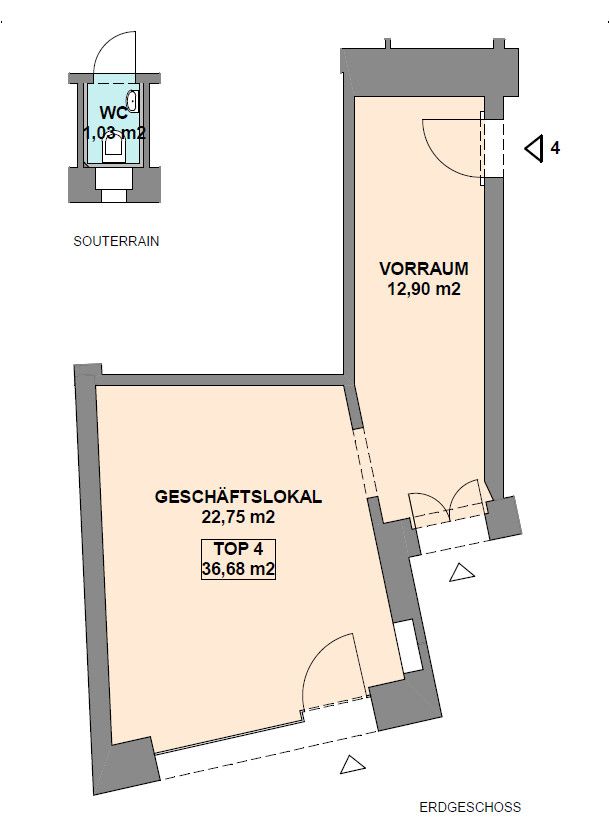Geschäftslokal in Speisinger Straße - Mehr