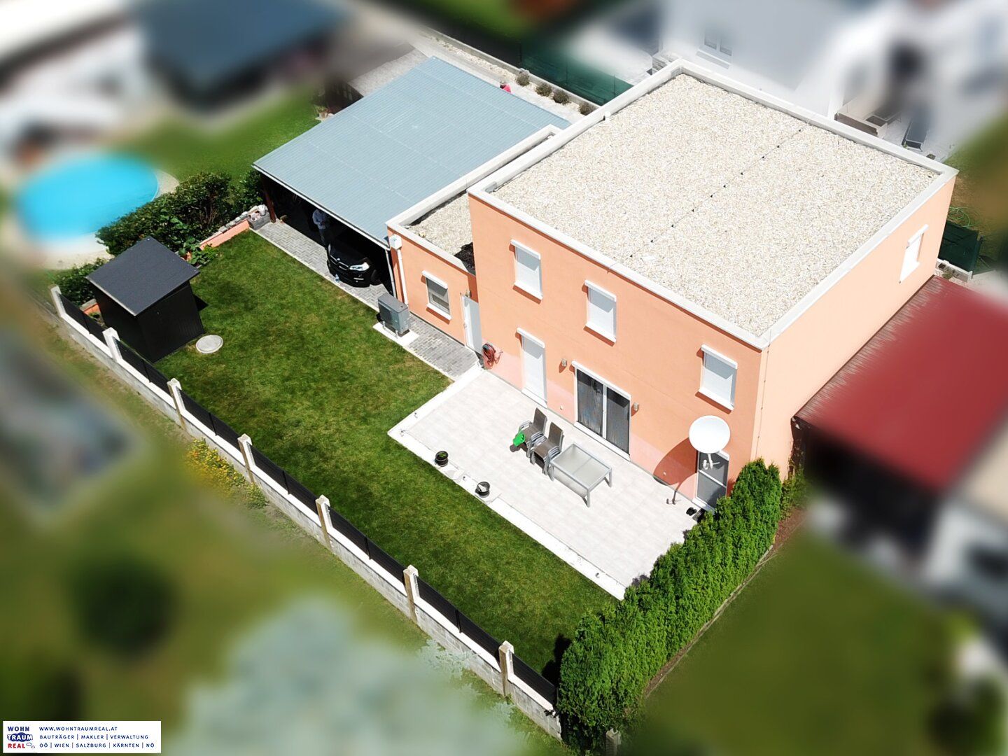TOP Niedrig-Energie Haus mit Carport und Garage  Nähe Wien !