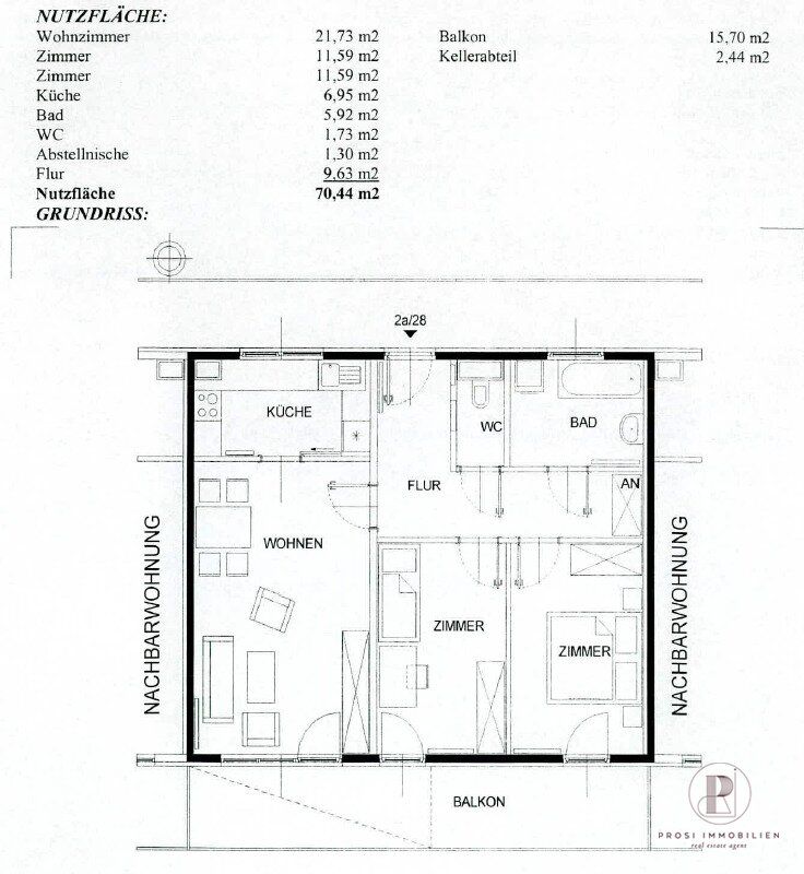 * 70 m² 3-Zimmer-Wohnung in Nähe Grazer Messe - Froschaugasse *