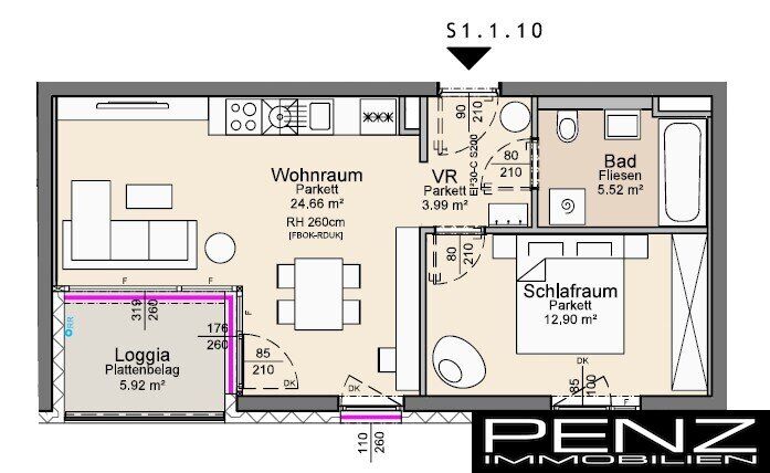 LINZ URFAHR: Neubau Anlegerwohnung in Auberg-Toplage