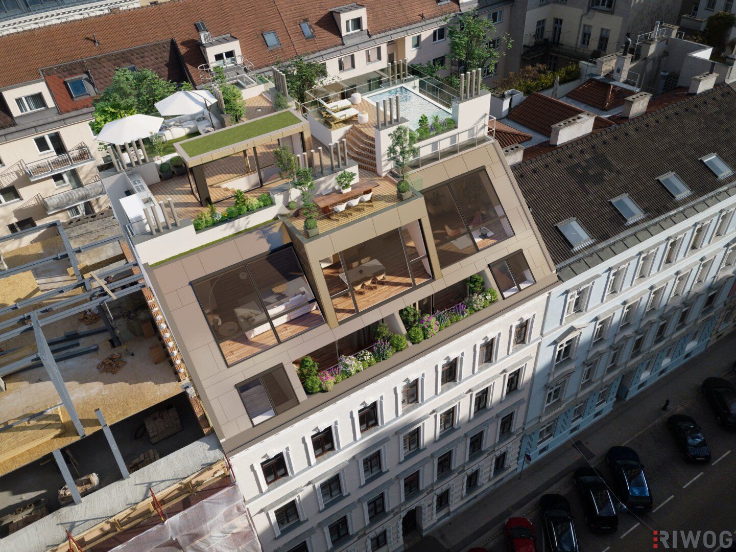 Baubewilligter DG-Ausbau in Fußnähe zum 1. Bezirk | 5 Wohnungen | Erzielbare gewichtete Fläche ca. 425 m² | Ideal für Bauträger oder als Anlage