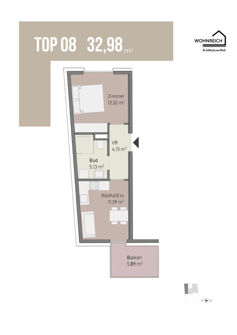 2 Zimmer Starterwohnung im Zentrum von Graz Jakomini