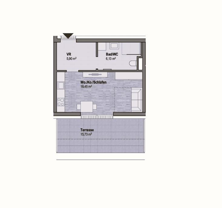 Wohnen in Graz Geidorf - Exklusive Anlegerwohnung (30m²) mit Terrasse in bester Lage! Provisionsfrei
