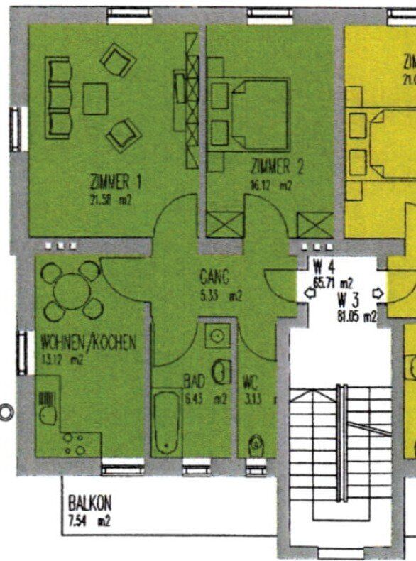 Hötting - Bestlage, 2 Zimmeraltbauwohnung generalsaniert mit einem TG-Platz