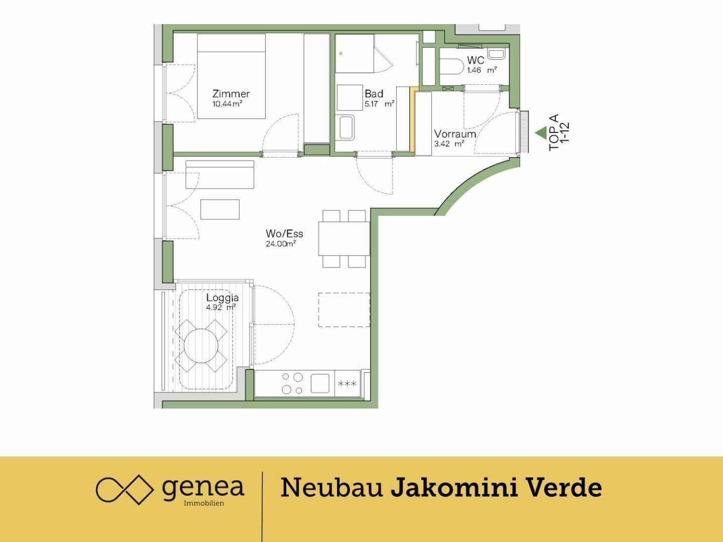 Wohnung – Graz, Jakomini Verde, Jakomini - Ansicht 2